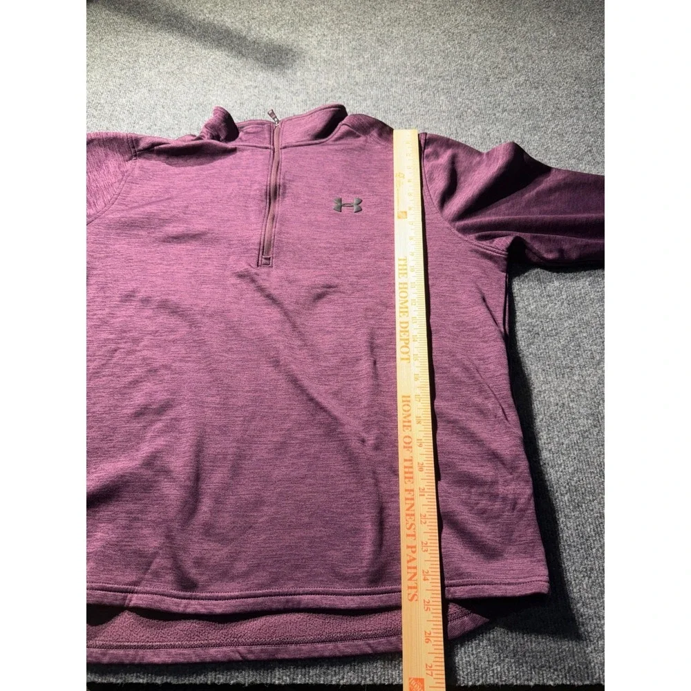 Under Armour ColdGear Mens XL Purple Heather Quarter Zip Pullover 1320745
